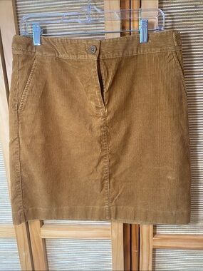 Talbots Tan Corduroy Skirt Sz 6